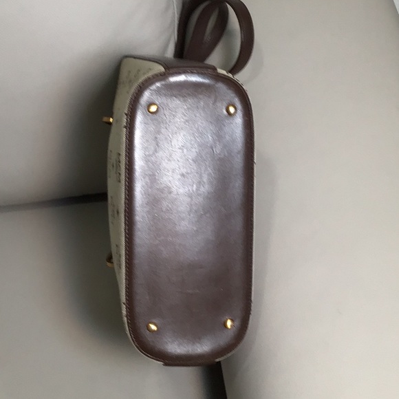 EUC MCM Vintage Book Tote Bag with Matching Wristlet Pouch Brown #V6580 - Picture 7 of 16